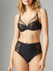 Soutien-gorge triangle emboitant décolleté plongeant - Noir