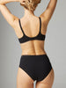 Soutien-gorge triangle emboitant décolleté plongeant - Noir