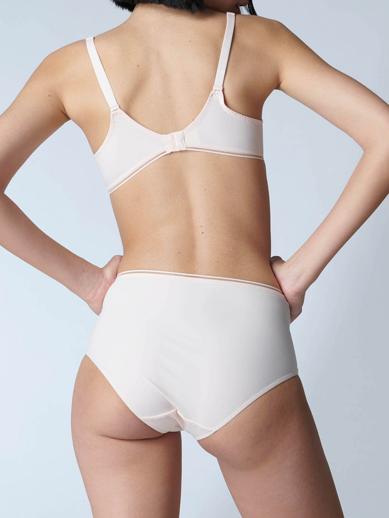 Soutien-gorge triangle emboitant décolleté plongeant - Poudre pétale