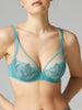 Soutien-gorge triangle emboitant décolleté plongeant - Vert de gris