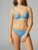 Soutien-gorge triangle emboitant décolleté plongeant - Bleu jeans