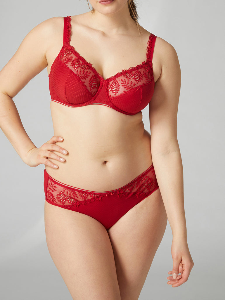 Soutien-gorge emboitant pour poitrine généreuse - Rouge Opéra