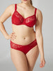 Soutien-gorge emboitant pour poitrine généreuse - Rouge Opéra
