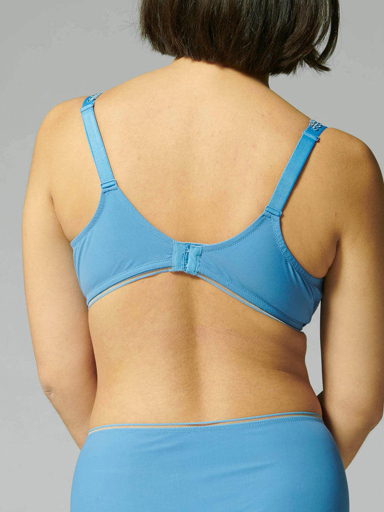 Soutien-gorge emboitant pour poitrine généreuse - Bleu jeans