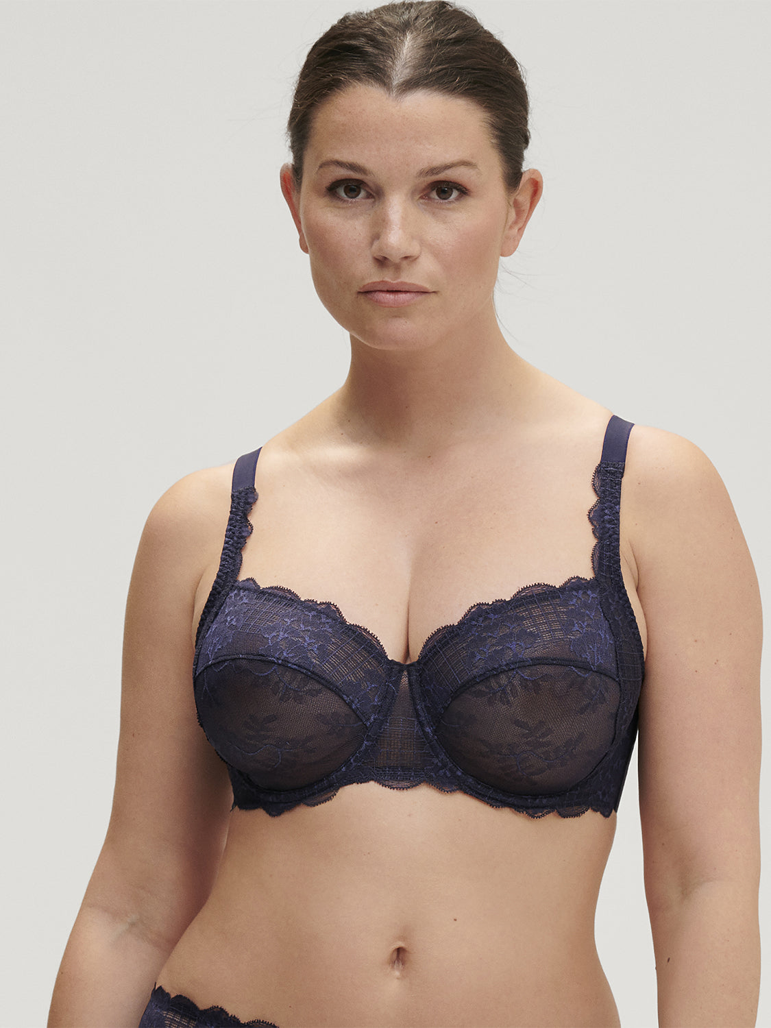 Soutien-gorge avec armatures décolleté carré - Bleu Cosmic