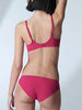 Soutien-gorge emboitant décolleté plongeantt - Cranberry