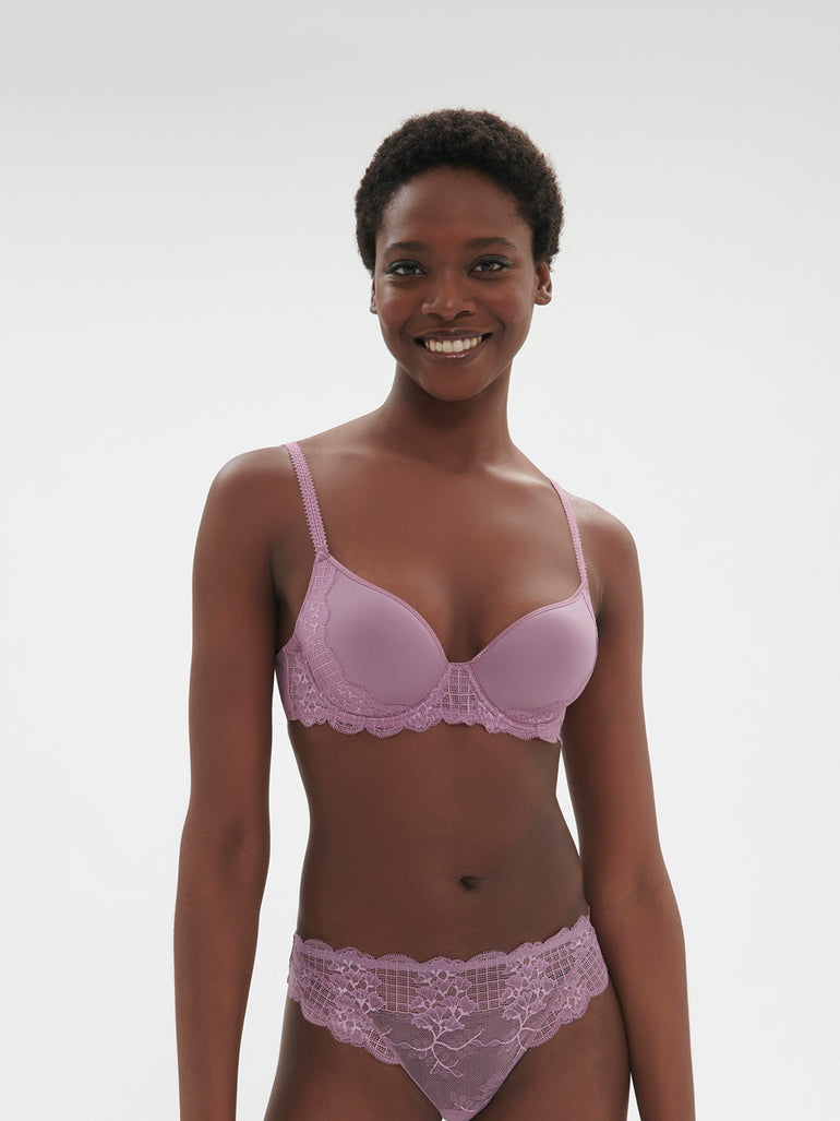 Soutien-gorge spacer décolleté plongeant - Mauve Glamour