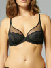 Soutien-gorge avec armatures décolleté plongeant - Noir