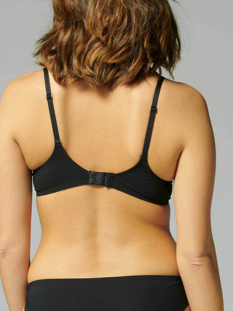 Soutien-gorge avec armatures décolleté plongeant - Noir