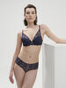 Soutien-gorge push-up décolleté plongeant - Bleu Cosmic