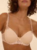 Soutien-gorge décolleté carré en spacer 3D - Beige Chic