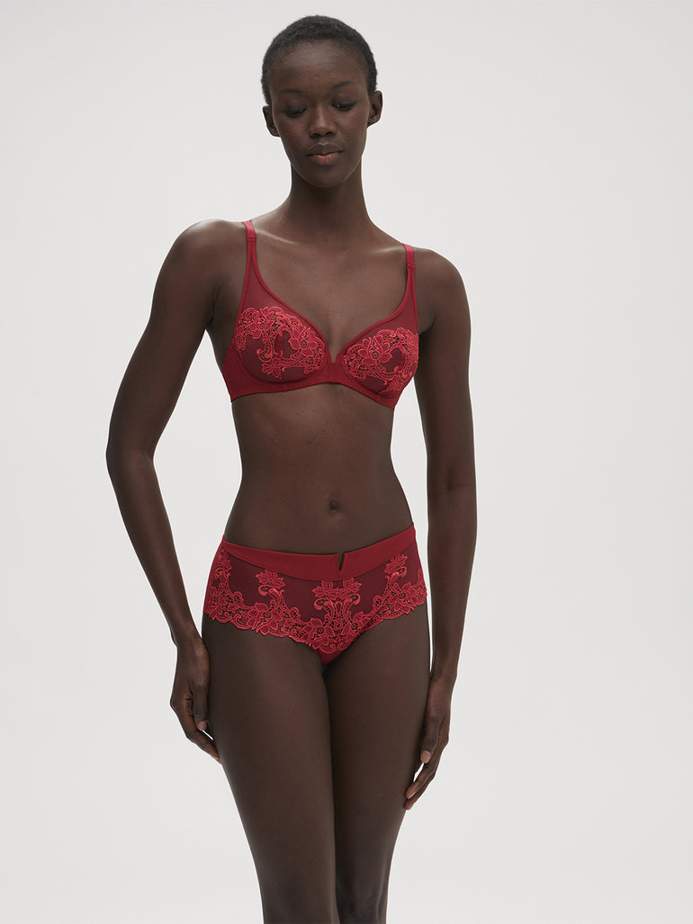 Soutien-gorge avec armatures décolleté plongeant - Lipstick