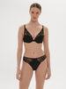 Soutien-gorge push-up décolleté plongeant - Noir