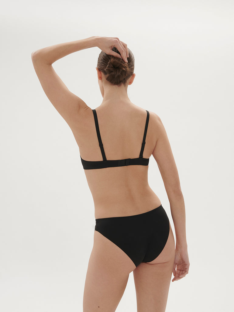 Soutien-gorge push-up décolleté plongeant - Noir