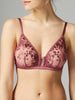 Soutien-gorge triangle emboitant décolleté plongeant - Rose diva