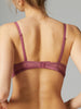 Soutien-gorge triangle emboitant décolleté plongeant - Rose diva