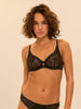 Soutien-gorge triangle emboitant décolleté plongeant - Noir