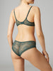 Soutien-gorge triangle emboitant décolleté plongeant - Vert agate