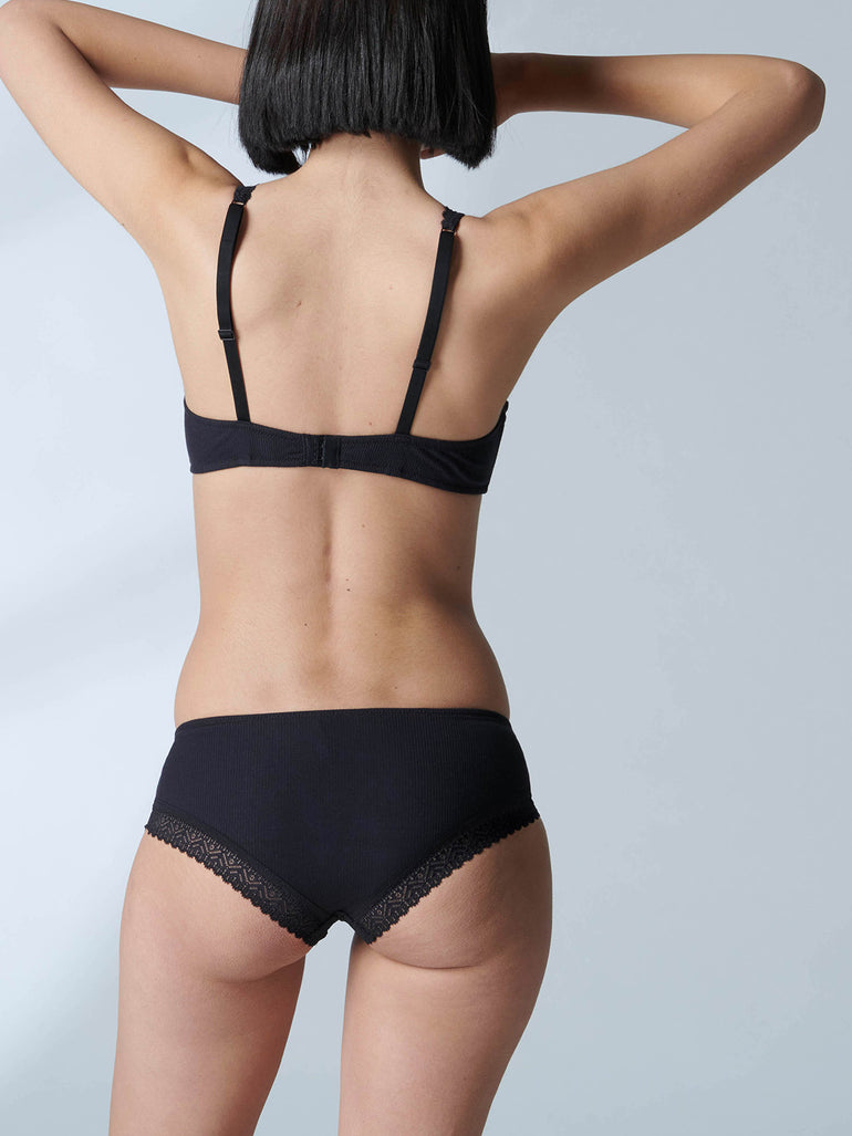 Soutien-gorge sans-armatures structuré - Noir