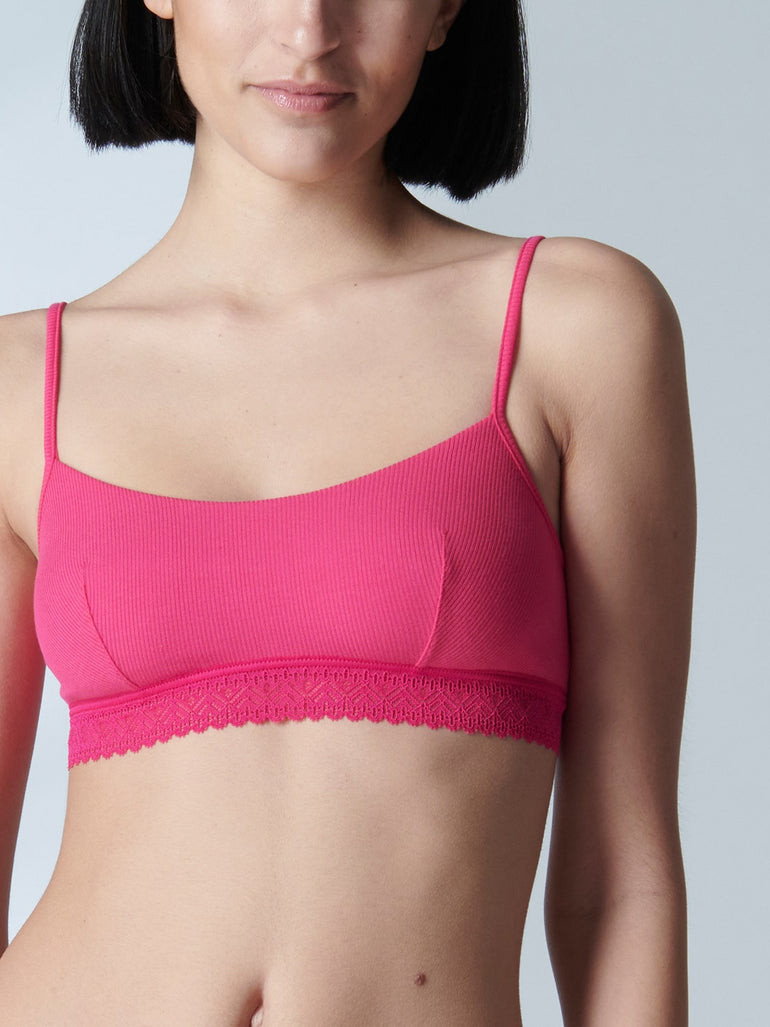 Soutien-gorge triangle sans-armatures - Fuschia