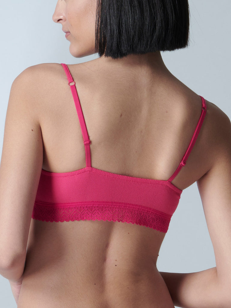 Soutien-gorge triangle sans-armatures - Fuschia