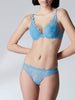 Soutien-gorge push-up triangle - Bleu Himalaya