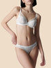 Soutien-gorge triangle emboitant décolleté plongeant - Naturel