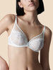 Soutien-gorge triangle emboitant décolleté plongeant - Naturel