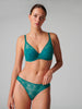 Soutien-gorge décolleté carré en spacer 3D - Vert émeraude