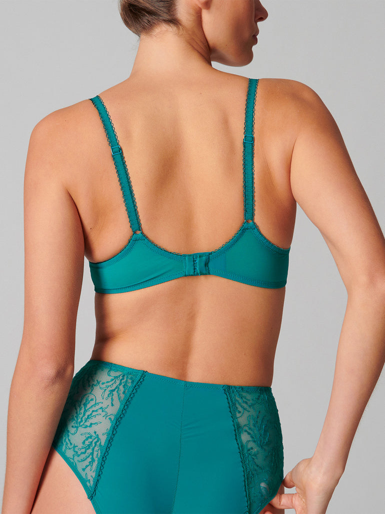 Soutien-gorge décolleté carré en spacer 3D - Vert émeraude