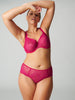 Soutien-gorge avec armature decollete carre - Framboise