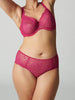 Soutien-gorge avec armature decollete carre - Framboise
