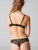 Soutien-gorge triangle emboitant décolleté plongeant - Noir