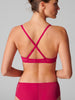 Soutien-gorge triangle emboitant décolleté plongeant - Framboise