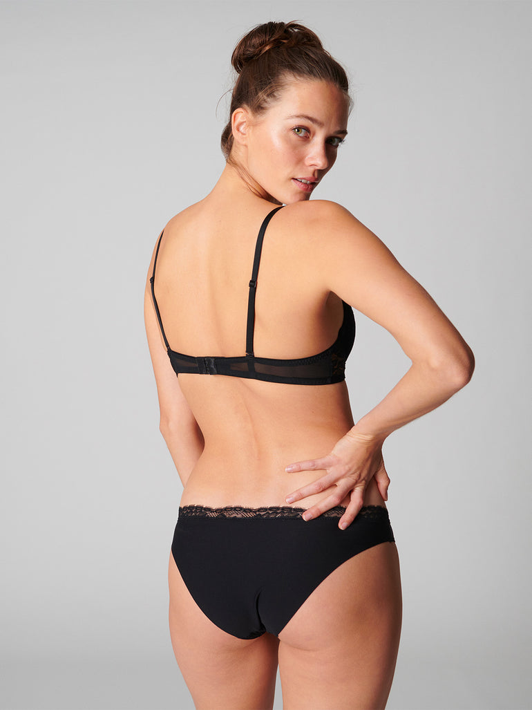 Soutien-gorge push-up triangle - Noir