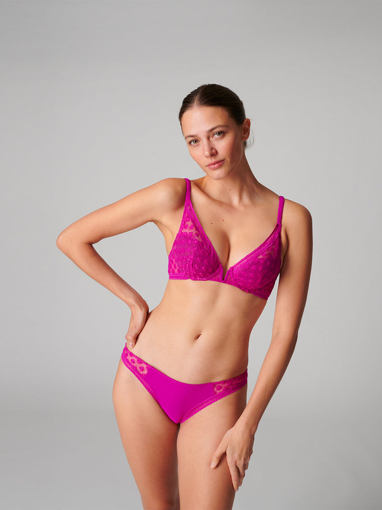 Soutien-gorge push-up triangle - Bougainvillier