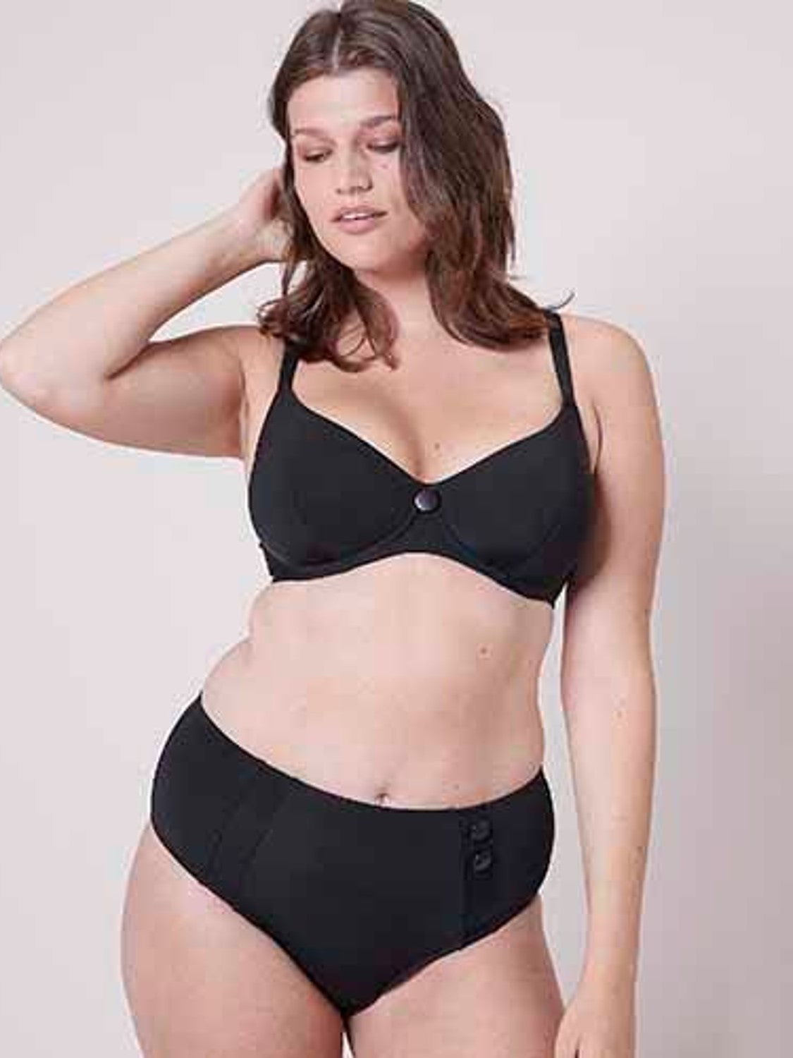 Haut de maillot de bain avec armatures - Noir