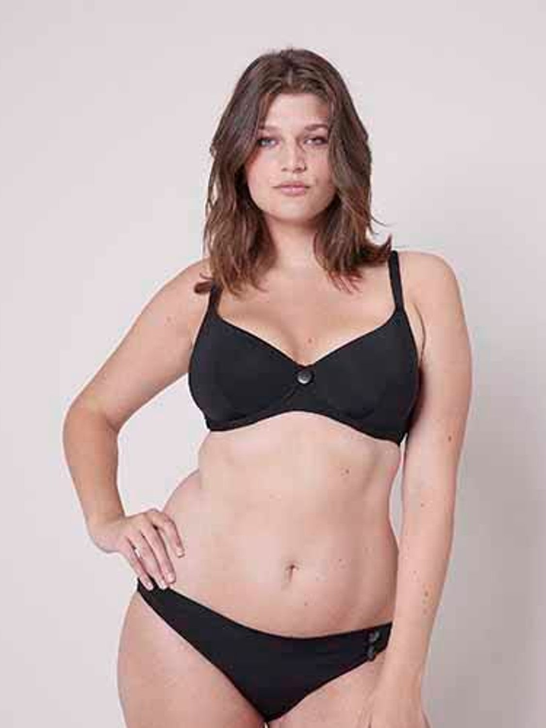 Haut de maillot de bain avec armatures - Noir