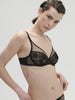 Soutien-gorge avec armatures décolleté plongeant - Noir