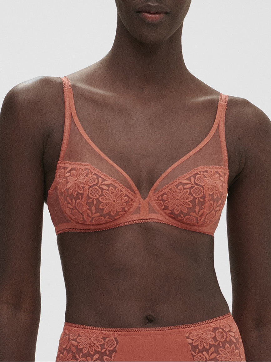 Soutien-gorge avec armatures décolleté plongeant - Rose Texas