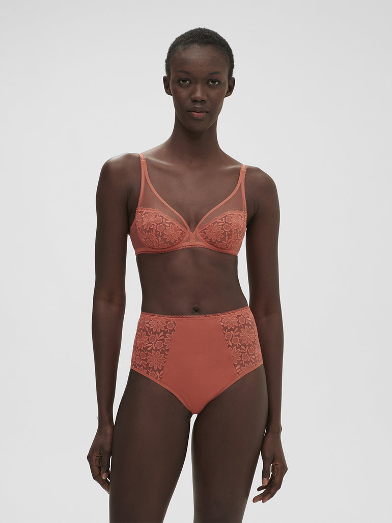 Soutien-gorge avec armatures décolleté plongeant - Rose Texas