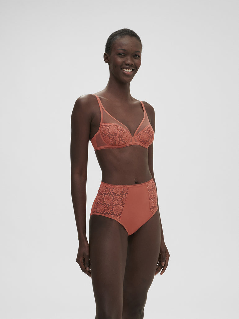 Soutien-gorge avec armatures décolleté plongeant - Rose Texas