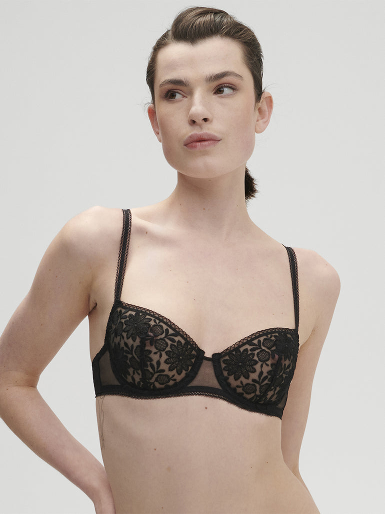 Soutien-gorge corbeille - Noir