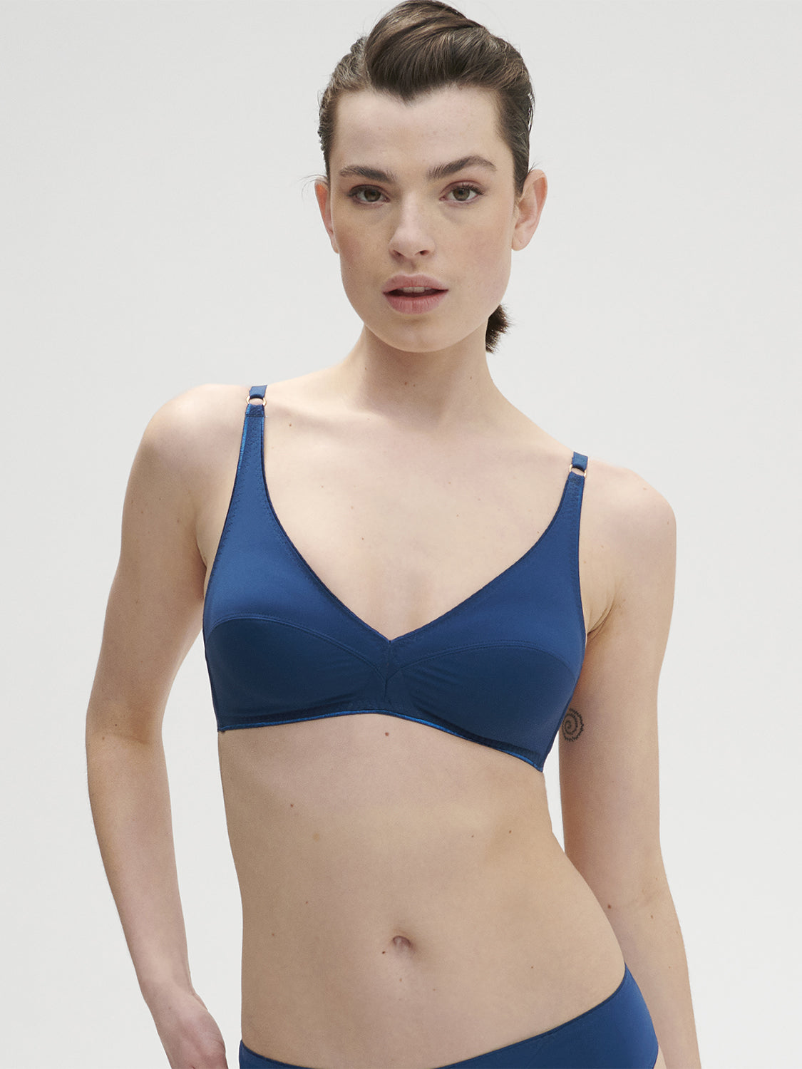 Soutien-gorge triangle sans-armatures - Bleu Poséidon