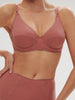 Soutien-gorge avec armatures décolleté - Litchi