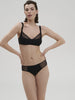 Soutien-gorge sans-armatures structuré - Noir