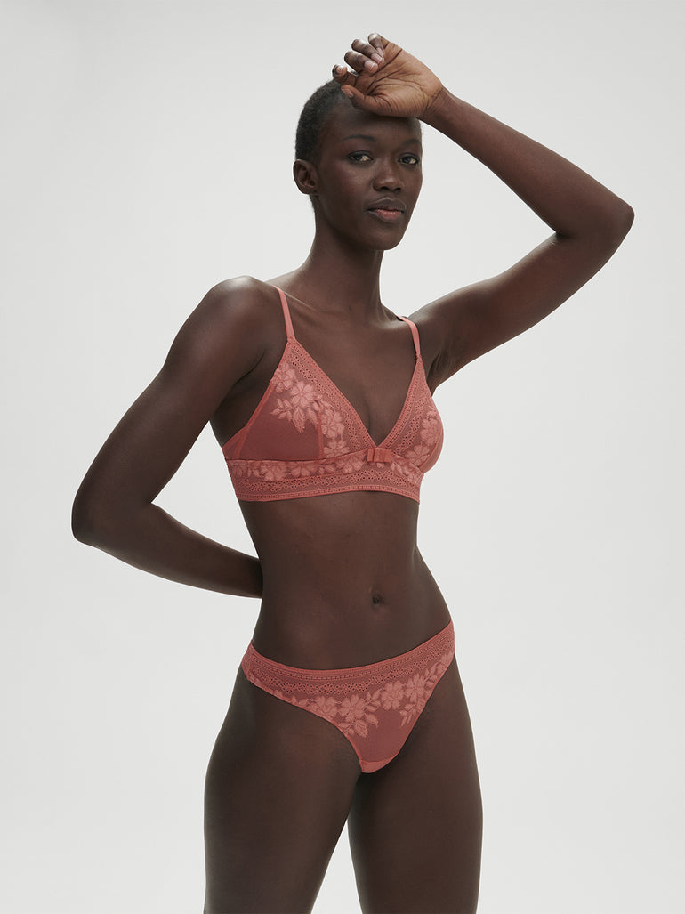 Soutien-gorge triangle sans-armatures - Rose Texas