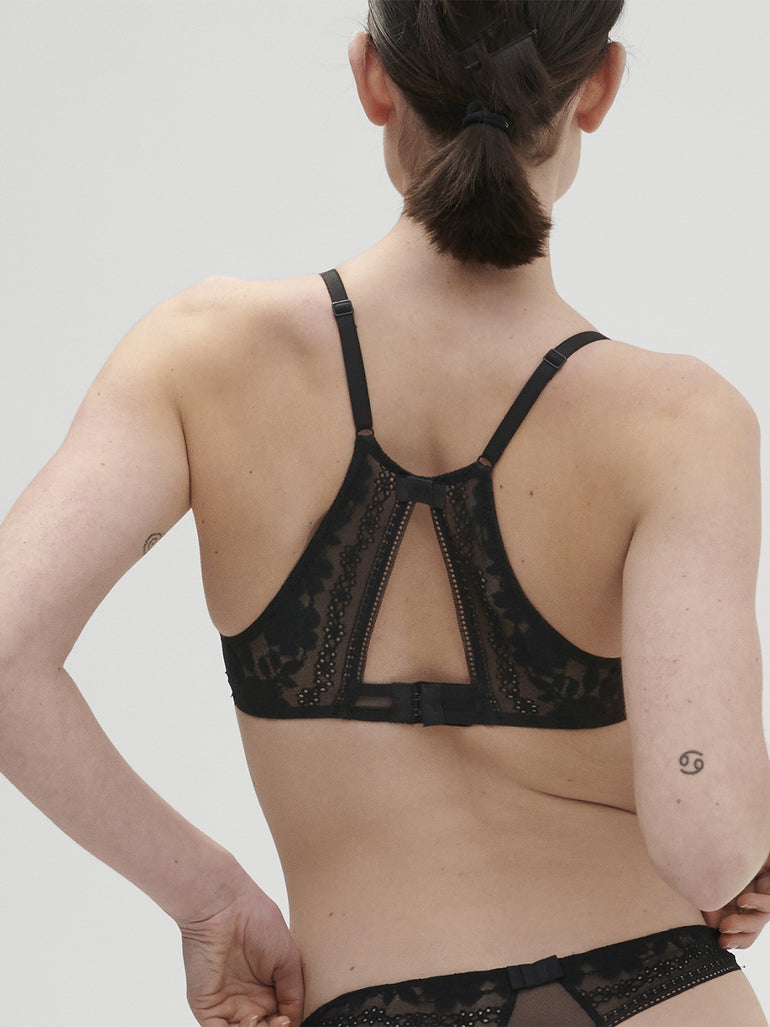 Soutien-gorge triangle avec armatures - Noir