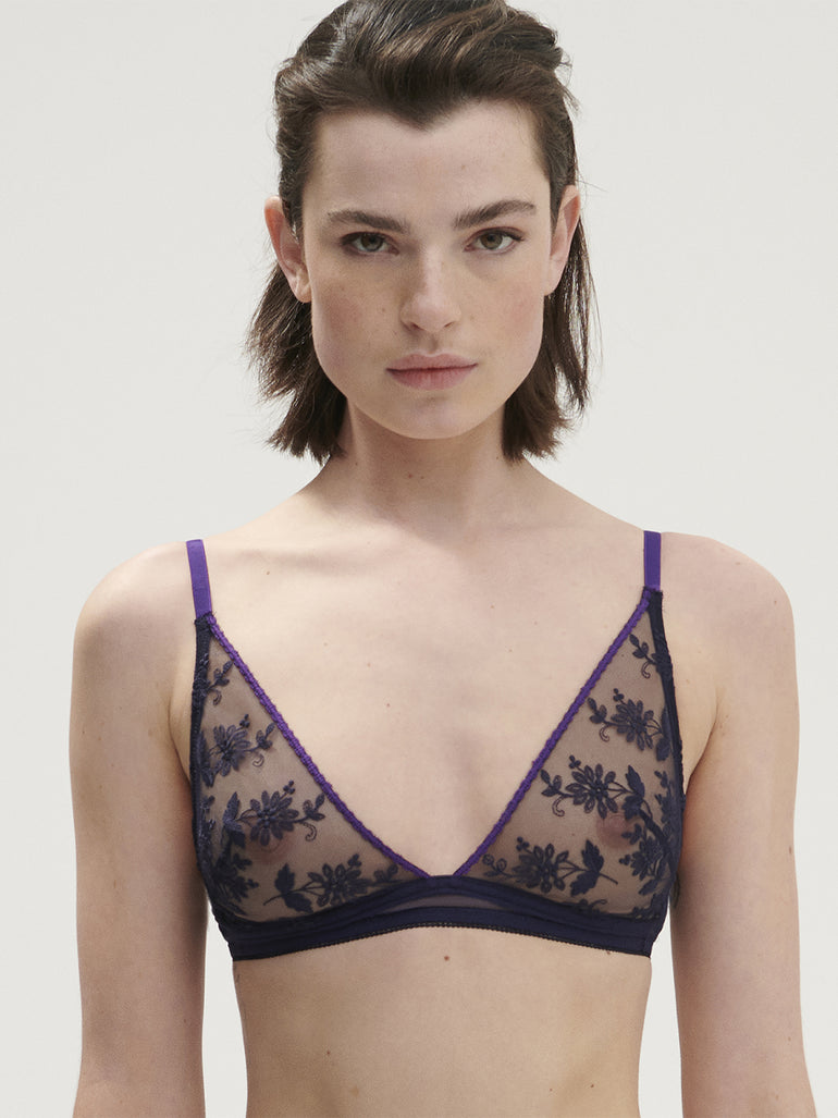 Soutien-gorge triangle sans-armatures - Minuit