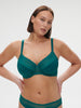 Soutien-gorge avec armature emboitant - Bleu Pavo